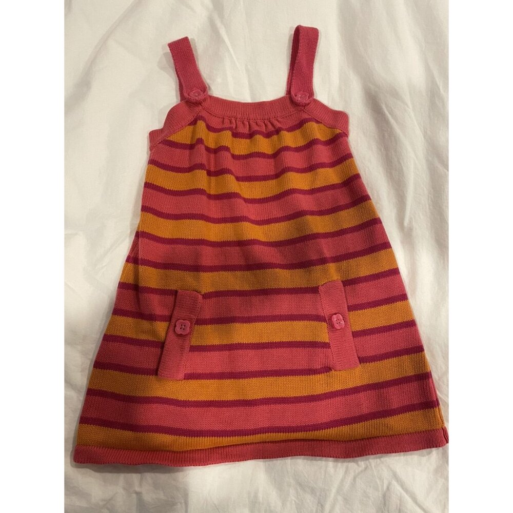 Gymboree Knit Pink/Orange Stripe Dress